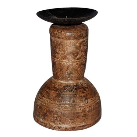 Hand Made Wooden Candle Stand-11